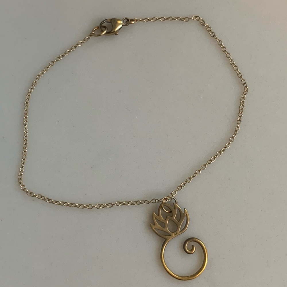 SALE Gold Lotus Flower Bracelet Anklet